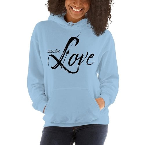 Womens Hoodie - Pullover Sweatshirt - Black Graphic/inspire LoveSweaters & Hoodies - Rise and Effect