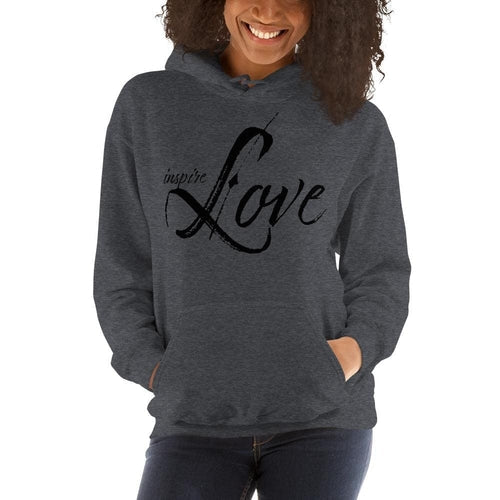 Womens Hoodie - Pullover Sweatshirt - Black Graphic/inspire LoveSweaters & Hoodies - Rise and Effect