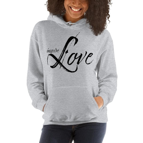 Womens Hoodie - Pullover Sweatshirt - Black Graphic/inspire LoveSweaters & Hoodies - Rise and Effect