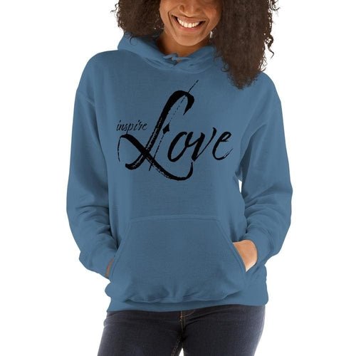Womens Hoodie - Pullover Sweatshirt - Black Graphic/inspire LoveSweaters & Hoodies - Rise and Effect
