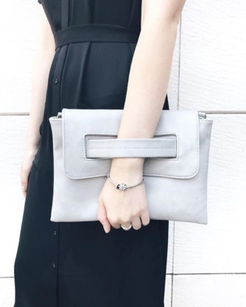 Womens Vegan Leather Envelope Clutch BagClutches - Rise and Effect