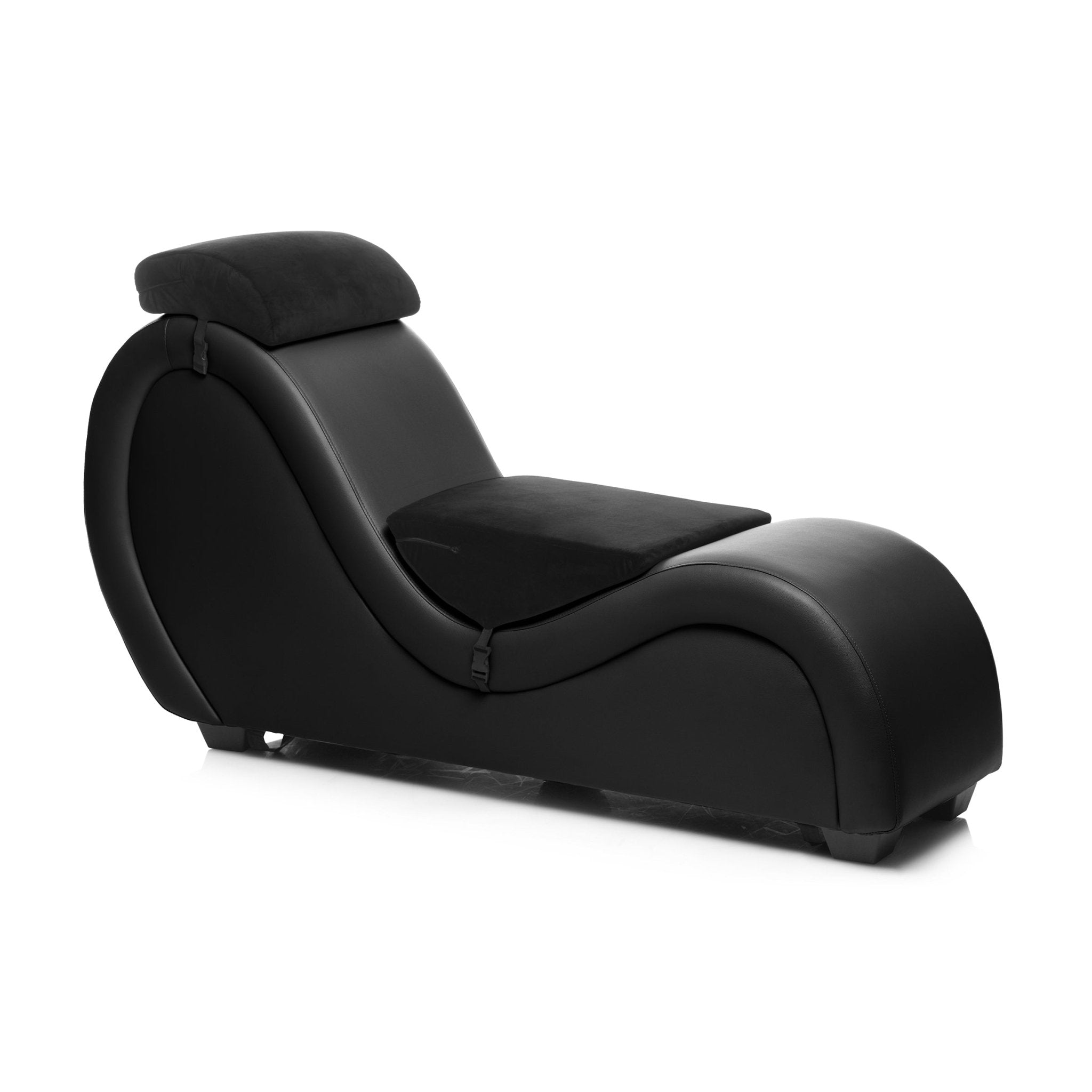 Kinky Couch Sex Chaise Lounge with Love Pillows - Black - Sexual Wellness - AG830 - Black - Rise and Effect