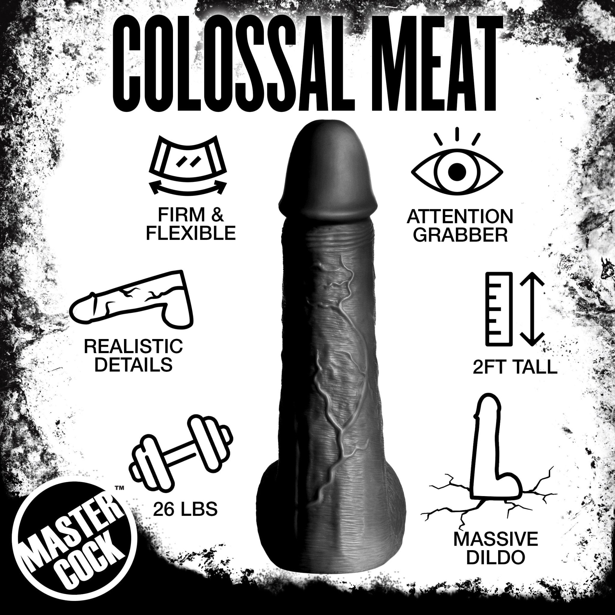 Moby 2 Foot Tall Super Dildo - BlackSexual Wellness - Rise and Effect