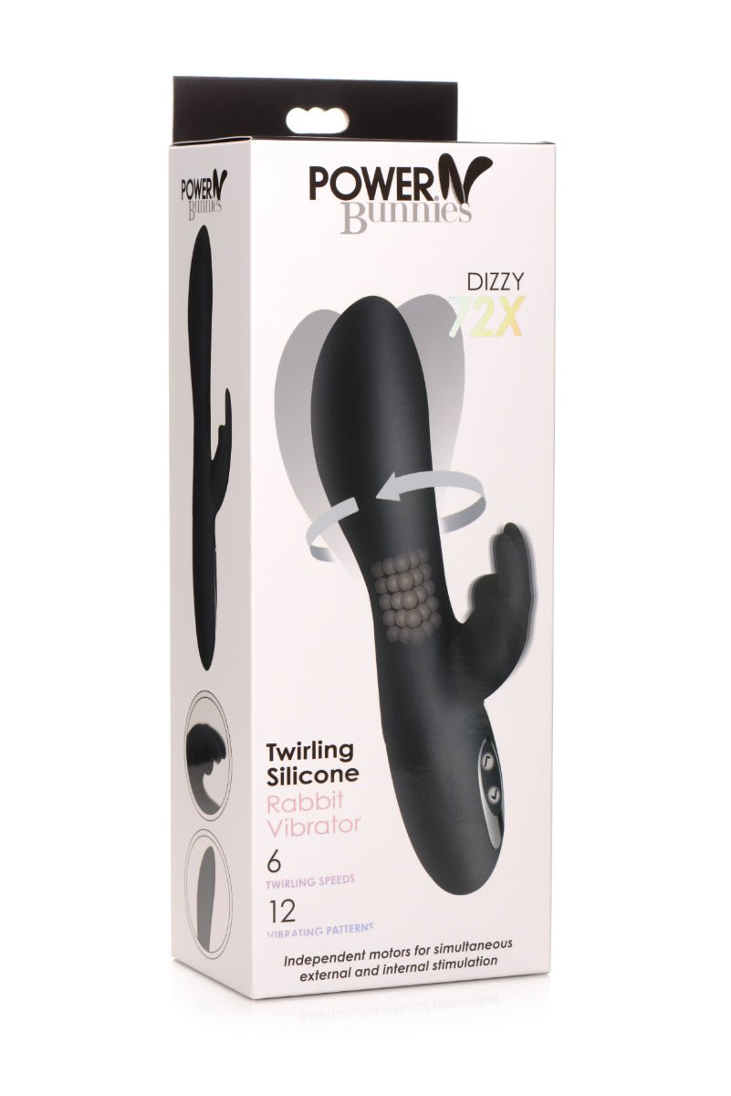 Power Bunnies Dizzy 72X Rotating Beads Twirling VibeSexual Wellness - Rise and Effect