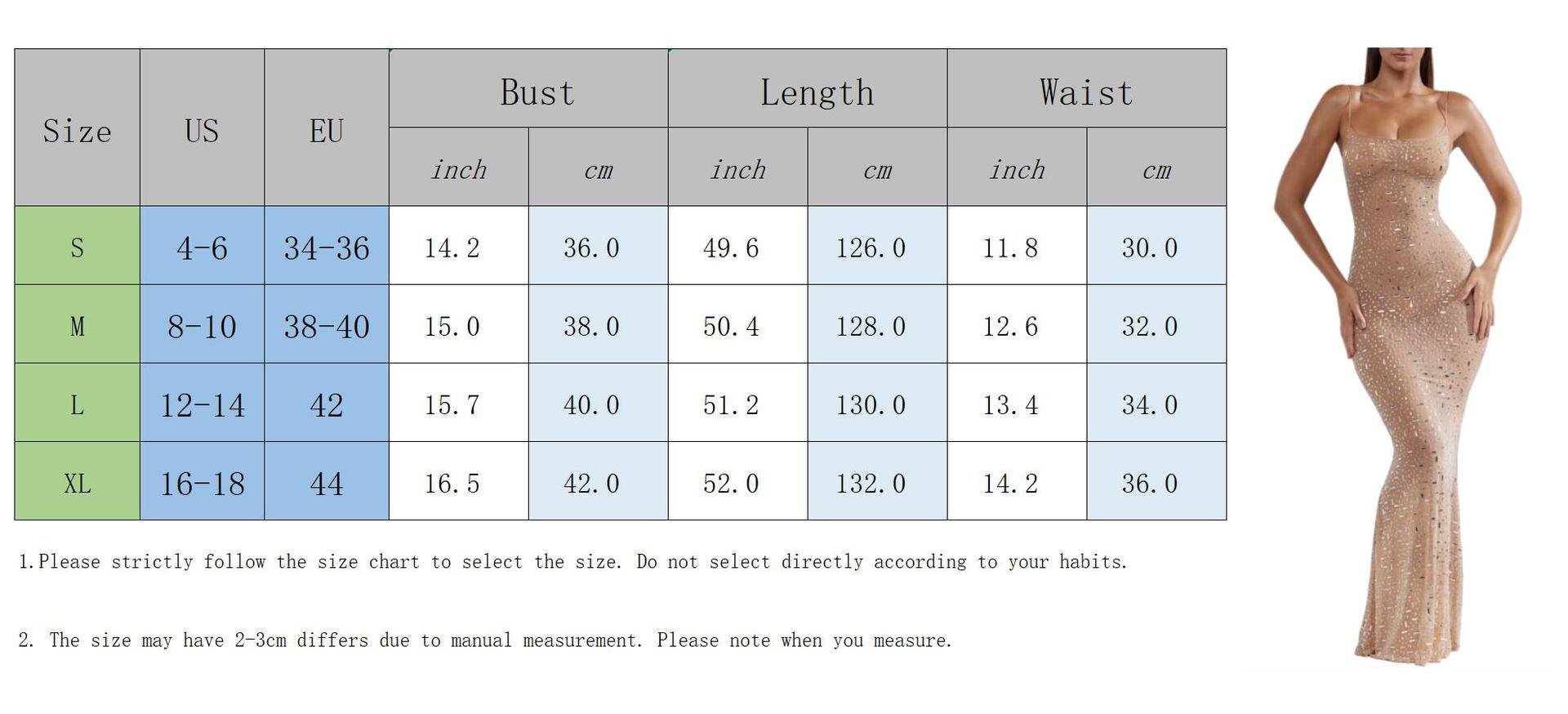 Best Women Clothes Light Diamond Sexy Sling Mermaid DressDresses - Rise and Effect