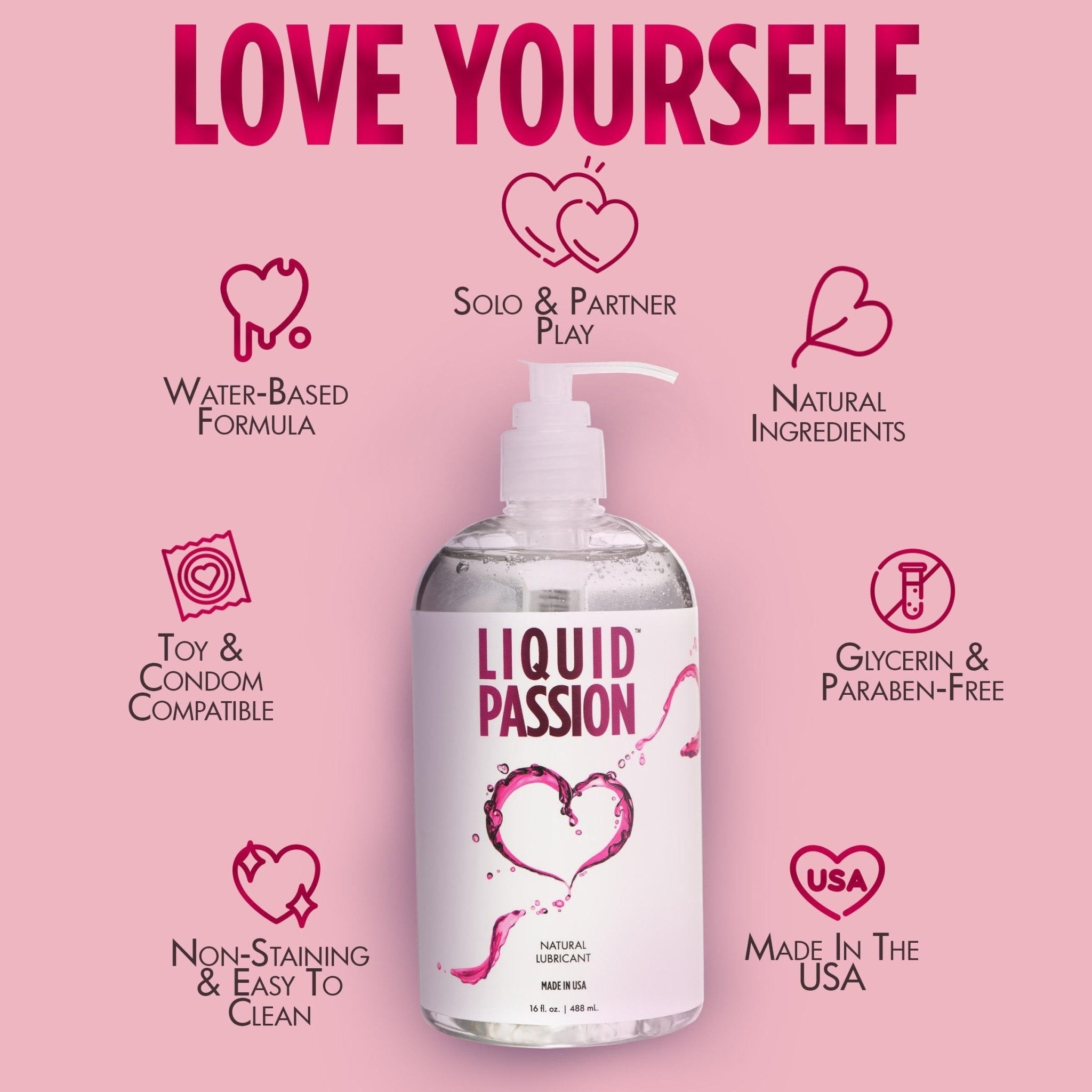 Liquid Passion Natural Lubricant - 16ozPersonal Care - Rise and Effect